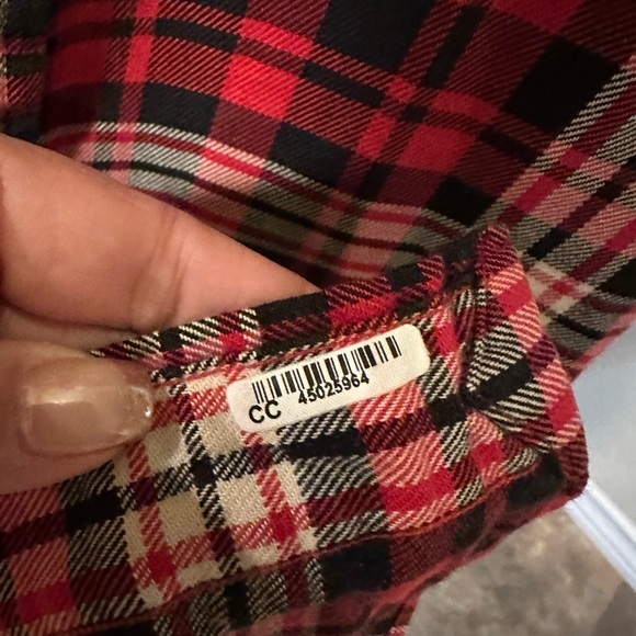 Ralph Lauren Blaire 100% cotton Red and‎ Black plaid button shirt Medium - Picture 6 of 7